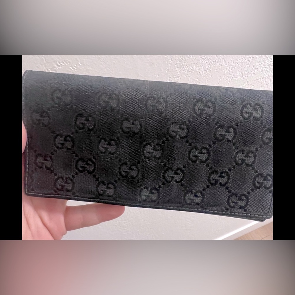 Gucci Black Monogram Wallet